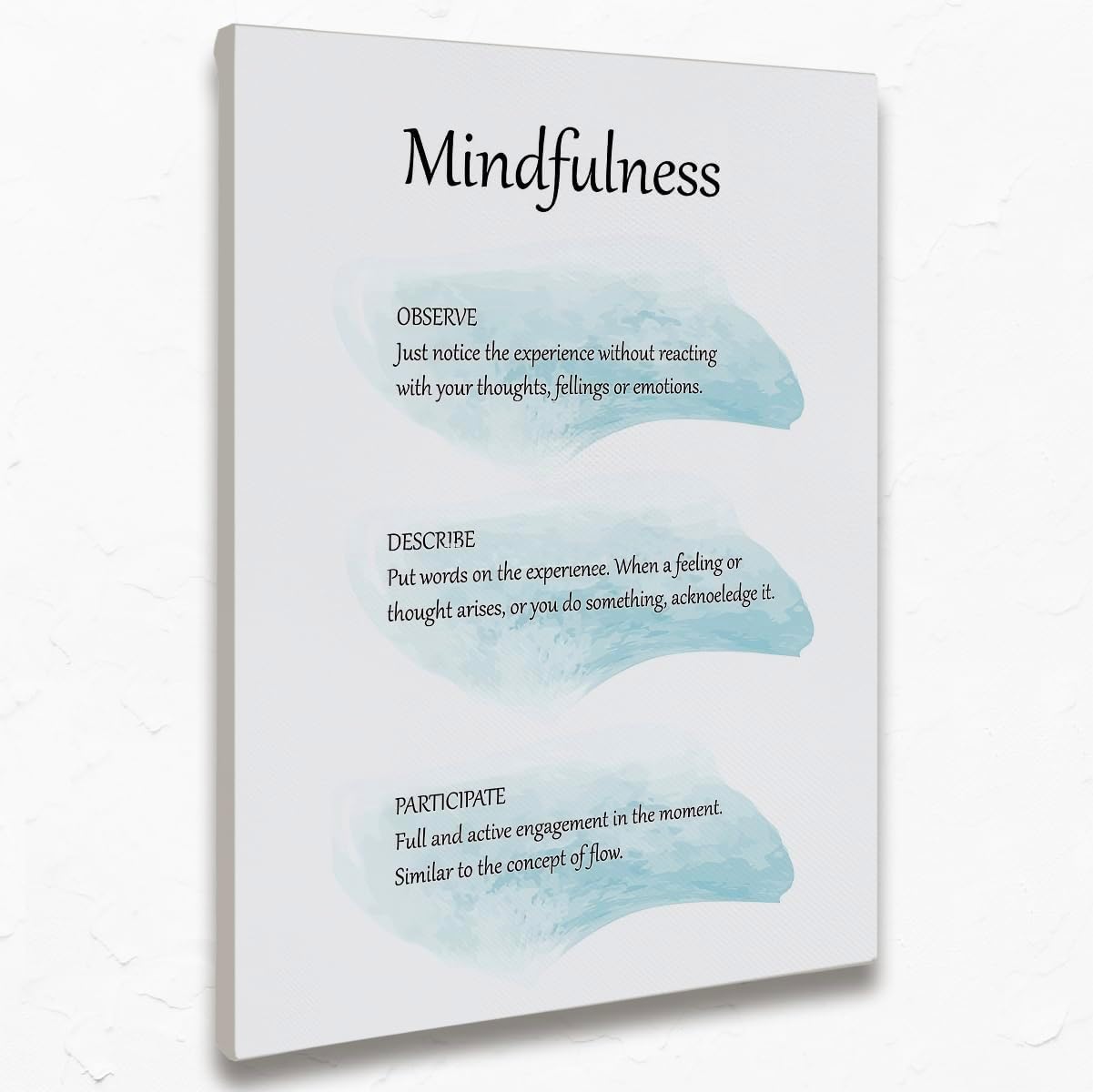 Paintings - Mindfulness Mental Health Canvas Wall Art Prints,Positive Self Care Poster Paintings,11x14 inches Artwork for Psychology Themed Decor Classroom Therapy Office Counseling Office Decorations