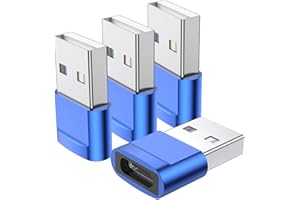 QIANLINK USB C Female to USB Male Adapter (4-Pack),Type C to USB A Charger Cable Adapter for iPhone 11 12 13 14 15 Plus Pro Max,Samsung Galaxy Note 10 S24 S23 S22 Ultra,Google Pixel 4 3 2,iPad Air 4 5 Mini 6