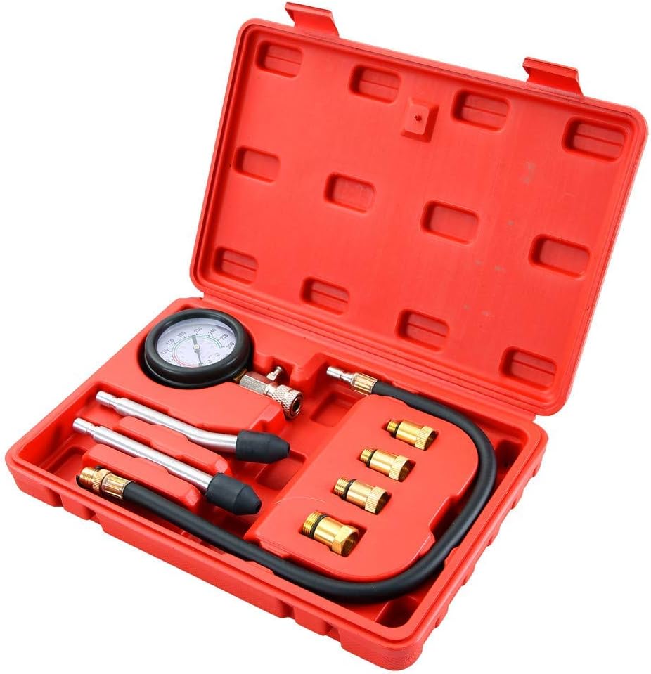 DASBET Petrol Gas Engine Cylinder Compression Tester 0-300 PSI 3" Gauge Kit Auto Tool with O Ring - Image 3