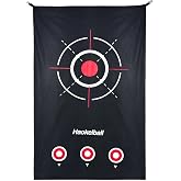 Haokelball Golf Practice Net 10x8FT Driving Hitting Net &amp; Simulator Cage | Backyard Outdoor, Indoor Golf Simulator, Real Ball Practice, Impact Screen, Ball Return, Side Barriers, Projection Ready