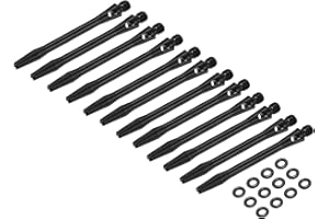 PATIKIL Aluminum Dart Shafts, 2BA Dart Stems Replacement Accessories with Rubber Rings for Steel Tip