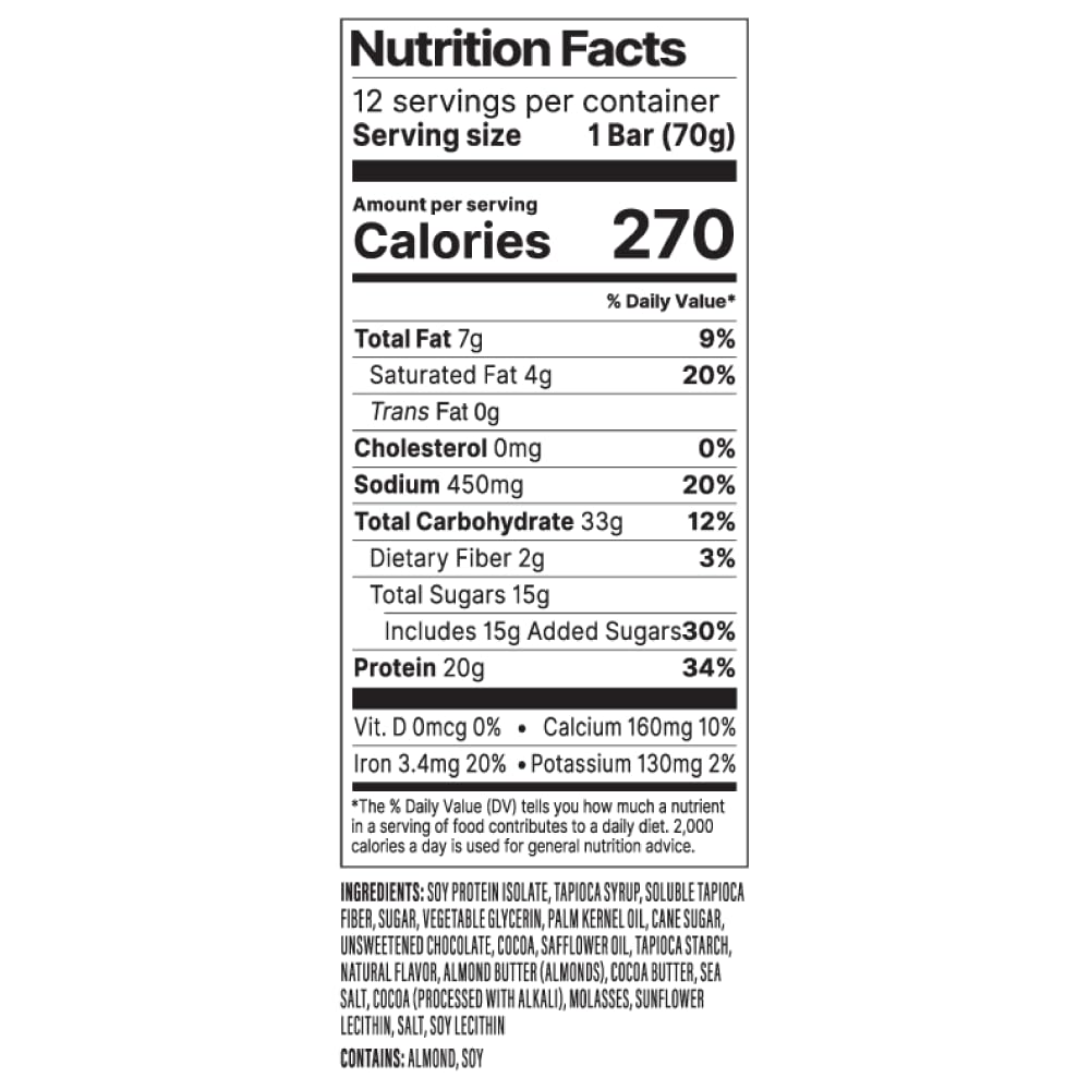 PROBAR - PROTEIN Bar, Cookie Dough, Non-GMO, Gluten-Free, Healthy, Plant-Based, Whole-Food Ingredients, Natural Energy (12 Count)