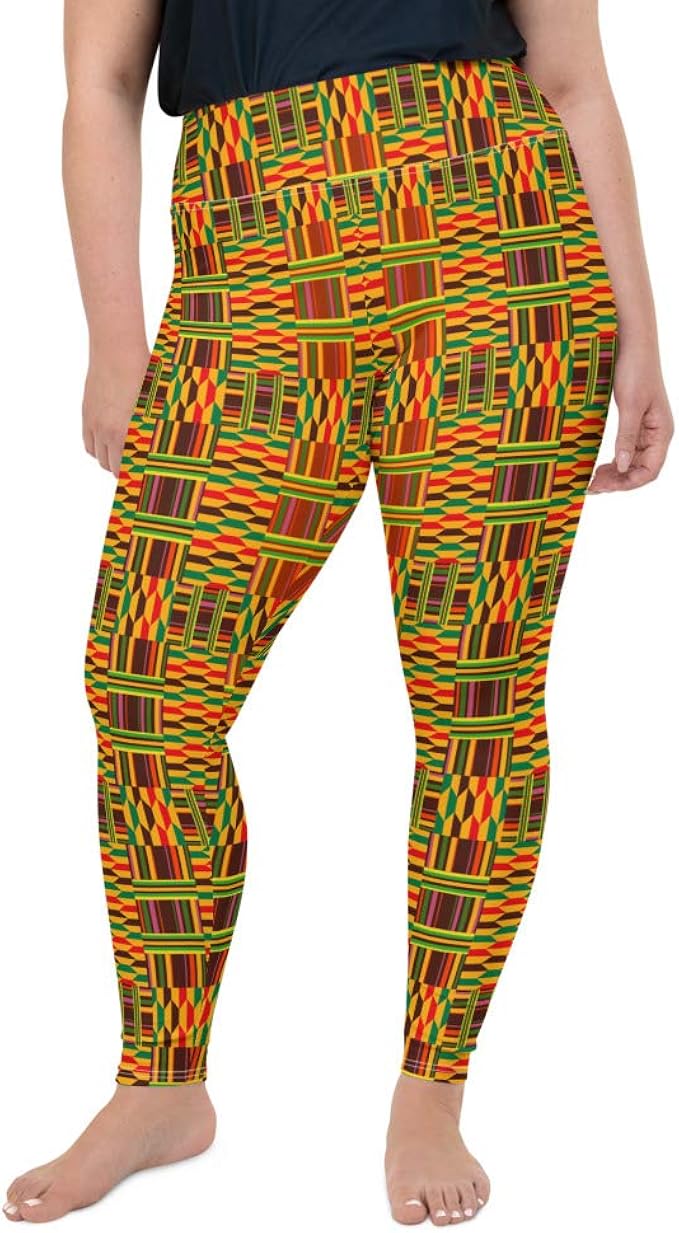 african print pants plus size