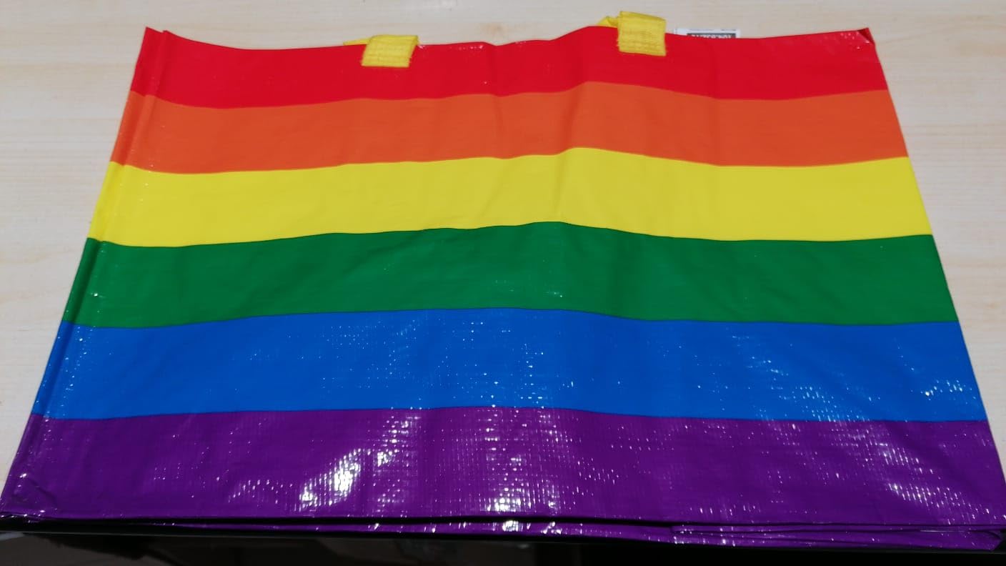 Ikea KVANTING Rainbow Pride Multicolored Bag Shopping Storage Laundry (Standard version)
