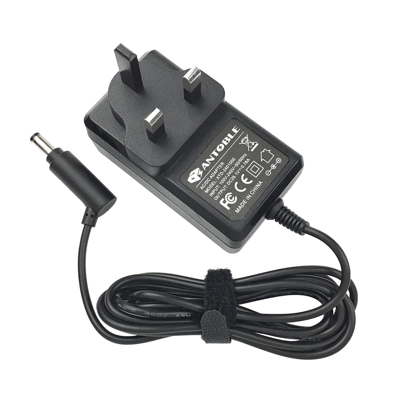 Antoble 26.1V 0.78A Power Supply Charger Plug Compitable with Dyson V6 V7 V8 SV03 SV04 SV05 DC58 DC59 DC61 DC62 P/N 965876-01 965875-07 Absolute Handheld Cordless Vacuum Cleaner Cord Adapter