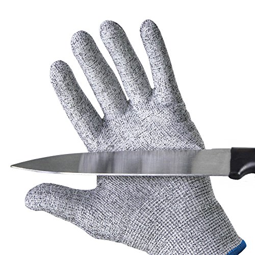 Best Safety Cut Resistant Glove, Level 5 Protection, Lightweight, Breathable, and Extra Comfortable, Best Work Glove for Hand Protection and Yard-work, Kitchen Glove for Cutting and Slicing