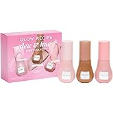 Glow Recipe Skin Care Set, Dew & Hues Must-Haves - Limited Edition Travel Size Gift Set with Niacinamide Dew Drops, Hue Drops Sun Glow & Rosy Glow (15ml Trio)