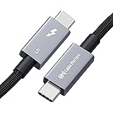 Cable Matters [Intel Certified] 80Gbps Premium Braided Thunderbolt 5 Cable with up to 120Gbps Bandwidth Boost and 240W Chargi