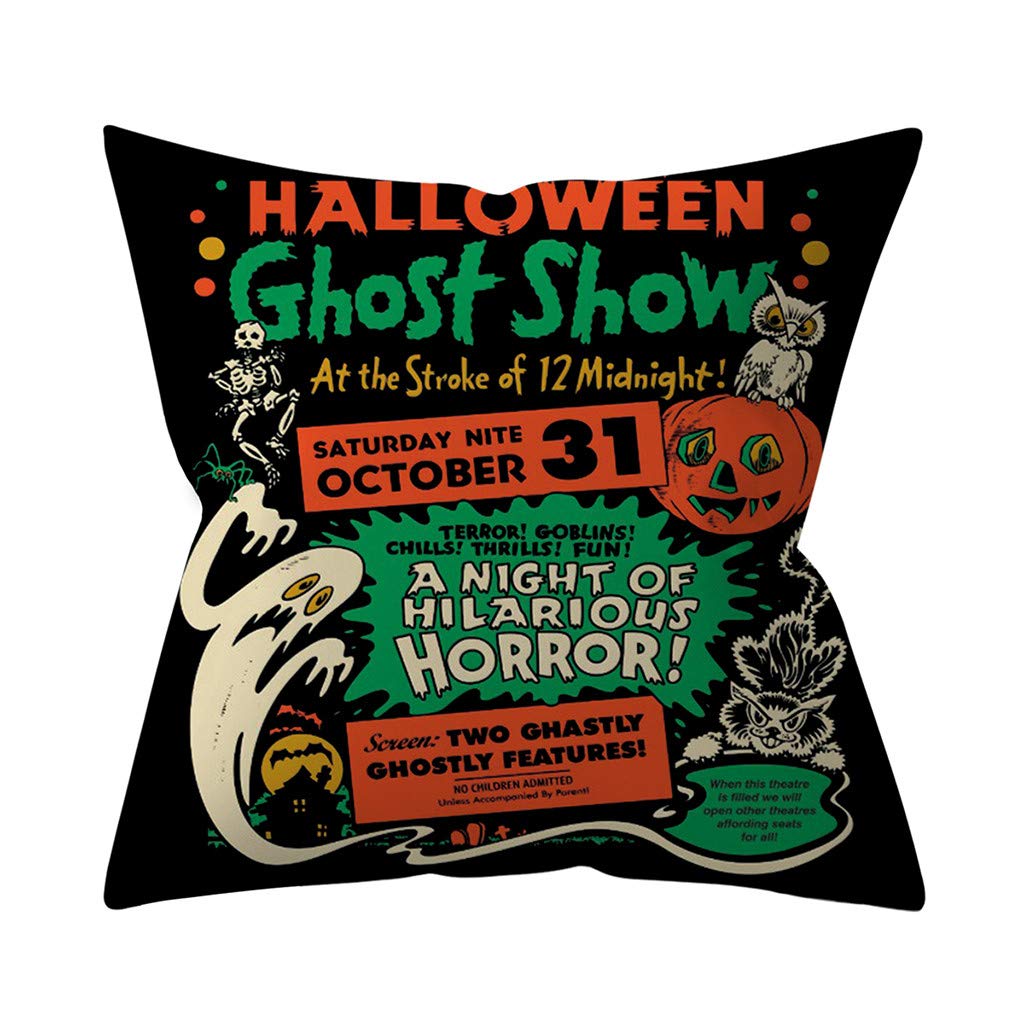 SUNyongsh Halloween Pumpkin Throw Pillow Cover Pillowcases Decorative Sofa Cushion Cover