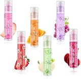 AOOWU 6 Pcs Hydrating Lip Oil Set Fruit Flavored Plumping Lip Gloss 8ML view 9