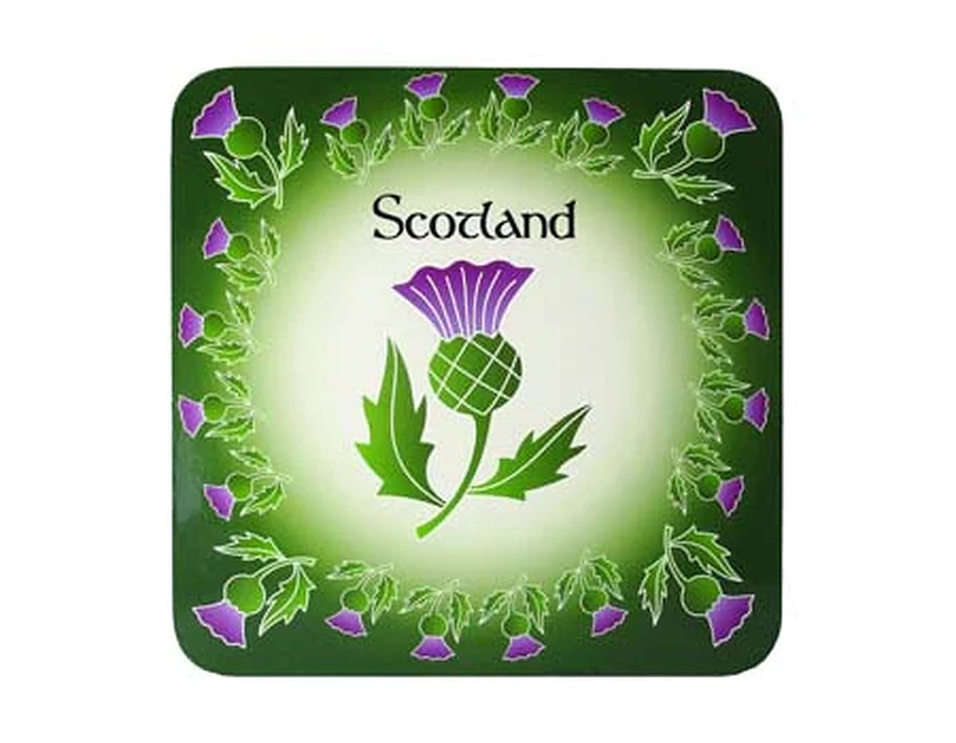Royal Tara Scottish Coasters Set of 4 for Drinks Kitchen Pub and Bar Gift 4.1 x 4.1 (Scottish Thistle, 1)