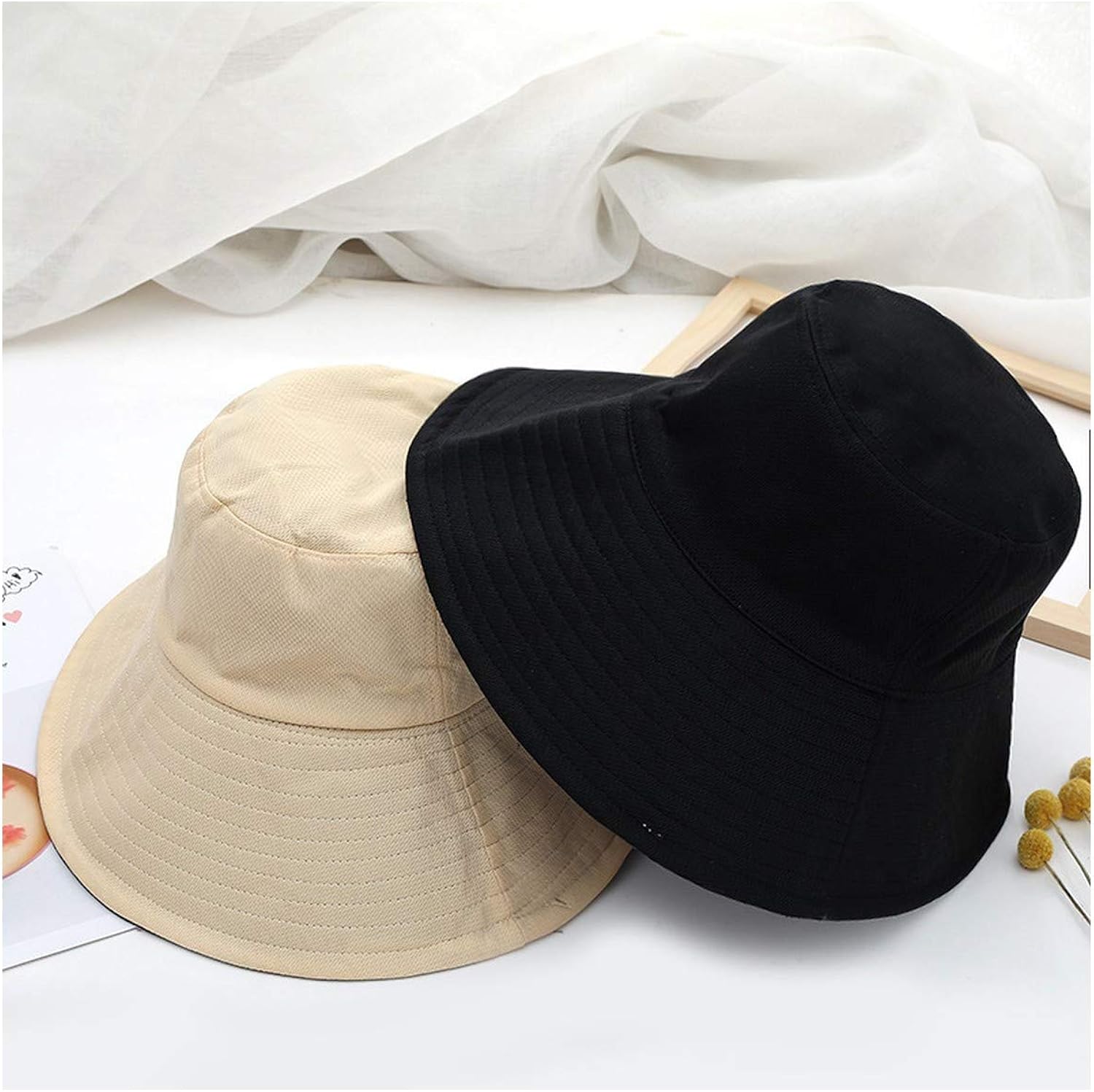 Cotton Double Sided Wear Bucket Hat Fisherman Hat Outdoor Travel Hat