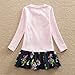 NOVA Kids Girls Cotton Long Sleeve Above Knee Dresses Pink H5460 5-6 Years