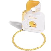 Bolinailo Healing Crystal Bracelet Clear Quartz Faceted Beaded Bracelets for Women Men 3mm Natural Stone Adjustable Handmade Stretch Bracelet Reiki Spiritual Jewelry Fashion Gifts