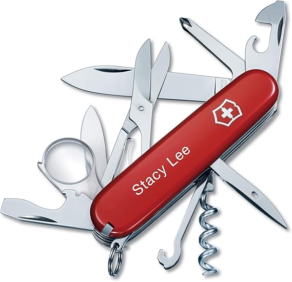 Personalized Red Explorer Swiss Army Knife by Victorinox