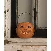 Bethany Lowe Vintage Grinning Mini Pumpkin Bucket