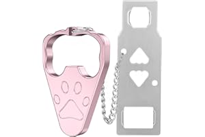 Yomisga Hotel Door Locks for Travelers Portable Door Lock for Travel Safety Latch from Inside, Extra Security Devices for Room Bedroom Apartment Traveling Essentials, Heavy Duty Aluminum (1, Pink)