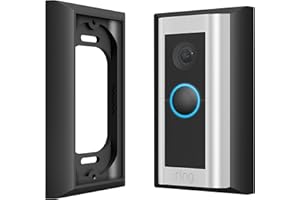 Ring Doorbell Mount - Hidden River Lab genuine Wall plate for Ring Wired Doorbell PRO (formerly Ring PRO2) - Premium adapter plate - Black