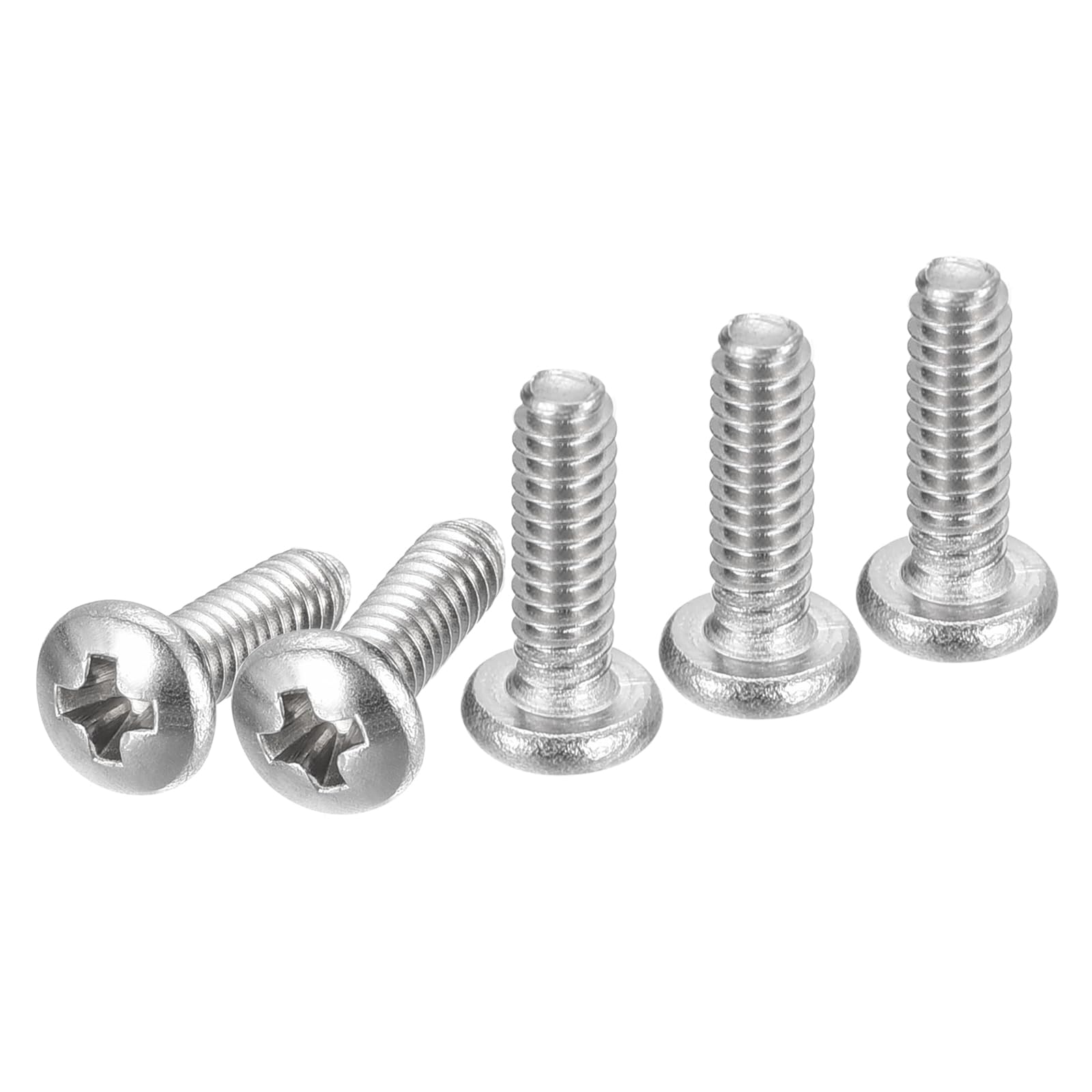 DTGN #4-40x3/8" Pan Head Machine Screws, 100Pcs 304 Stainless Steel, Phillips Drive, UNC Full Thread, Bright Finish, Screws Bolts Kit