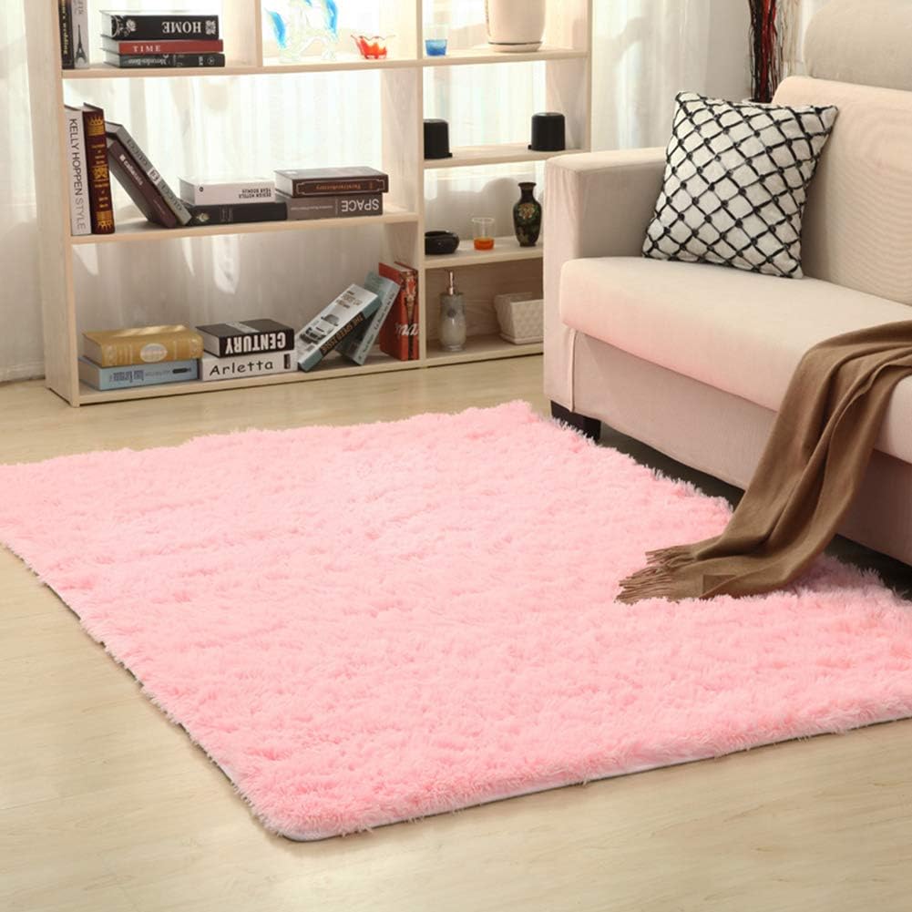 Amazon Com Shlutesoy Solid Color Rectangle Thicken Carpet Rug Floor Mat Living Room Bedroom Decor Black 40cm X 60cm Furniture Decor