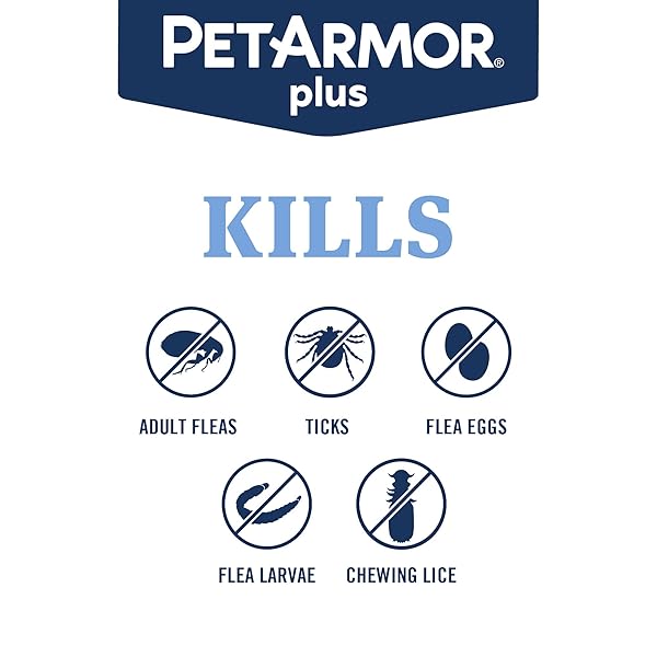 PETARMOR PLUS FLEA AND TICK PREVENTION FOR DOGS, DOG FLEA AND TICK TREATMENT, 1 DOSE, WATERPROOF TOPICAL, FAST ACTING, X-LARGE DOGS (89-132 LBS)