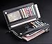 Anpress Genuine PU Leather Men Wallets Business Brand Card Holder Coin Purse Men's Long Zipper Wallet Leather Clutch Multicard Fashion New Business Handbag (Black)