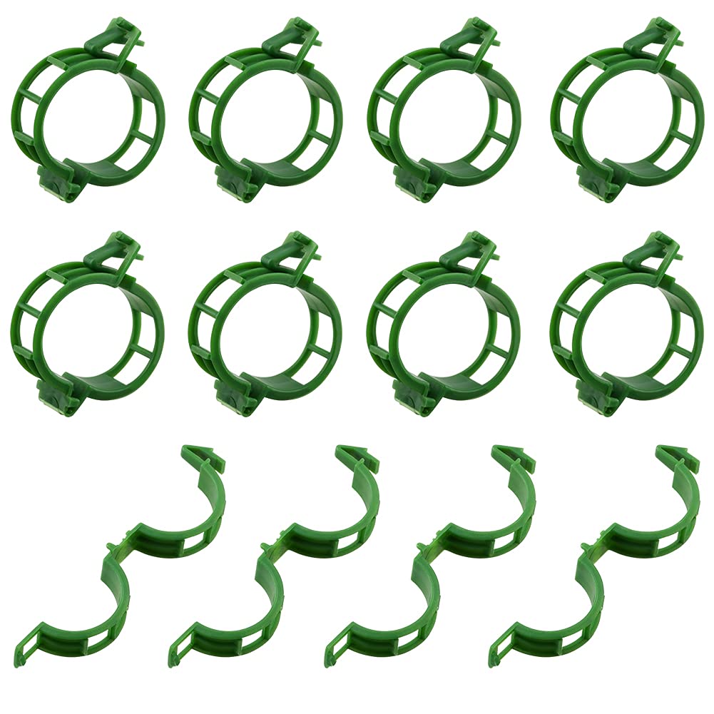 KINGLAKE 200 Pcs Garden Plant Clips, Plant Support Clips Vine Clips Flower Stem Clips for Fixing Tomatoes, Vegetables, Cucumbers (Green)
