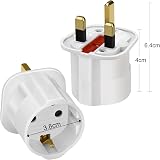 VGUARD European to UK Plug Adaptor 13A Fuse Schuko to UK 3-Pin Travel view 5