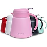 Lafeeca Thermal Coffee Carafe Tea Pot Stainless Steel, Double Wall Vacuum Insulated | Cool Touch Handle | Hot & Cold Retentio