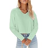 Tankaneo Womens V Neck Cropped T Shirts Casual Summer Crop Tops Half Sleeve Solid Color Crop Baisc Tees