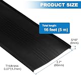 sourcing map 5m Garage Door Bottom Weather Seal 8mm T Ends Rubber Stripping view 2
