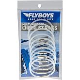 FlyBoys 1.75&rdquo; Checklist Rings &ndash; 10 Pack &ndash; Stainless Steel Locking Mechanism &ndash; Durable Locking Rings for Checklists, Guides &amp; Keys &ndash; Opaque
