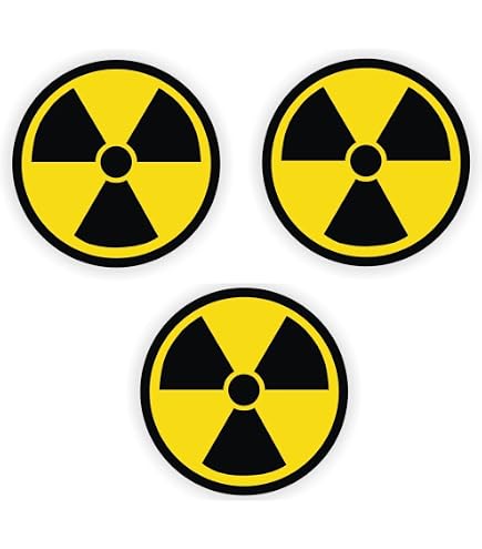 Calcomanía Vinilo Símbolo Átomo Nuclear - Pegatina Decorativa Coche Pared Portátil JDM Oracal 4"x4.5"