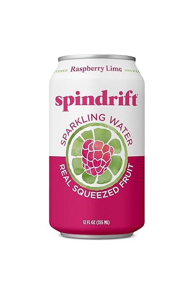 SPINDRIFT SPARKLING WATER, RASPBERRY & LIME, 12 FL OZ