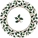 amscan Small Seasonal Holly Value Plates, 40 Ct. | Christmas Tableware, 6 3/4