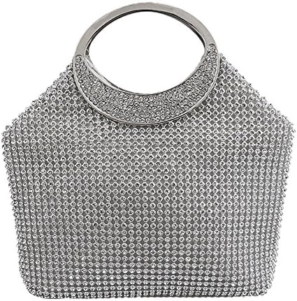 ZAMAC Womens Diamante Evening Clutch Bag Ladies Color Wedding Bridal Bag for Party Prom Bridesmaid Formal Meeting