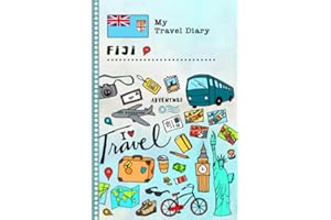 Fiji Islands Travel Diary: Kids Guided Journey Log Book 6x9 - Record Tracker Book For Writing, Sketching, Gratitude Prompt - Vacation Activities ... Journal - Girls Boys Traveling Notebook