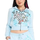 ED HARDY Men's New York City Eagle Snake Skull Zip Hoodie