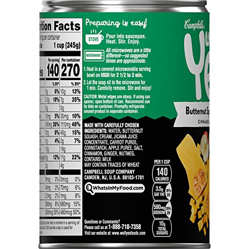Campbell's Well Yes! Butternut Squash Apple Bisque, 16.2 Ounce, Pack of 1