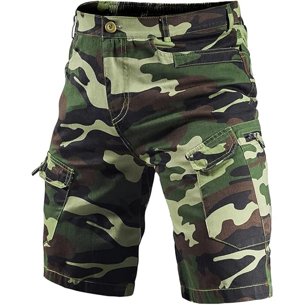 MFH Men's US BDU Bermuda Shorts Ripstop Woodland Size M