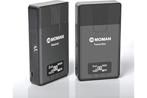 Wireless Video Transmission System, MOMAN Matrix 600S, SDI and HDMI Transmitter and Receiver for Blackmagic BMPCC Camera Atomos Ninja v with 600ft Range, Inbuilt Antennas Zero Noise, 0.08s Latency