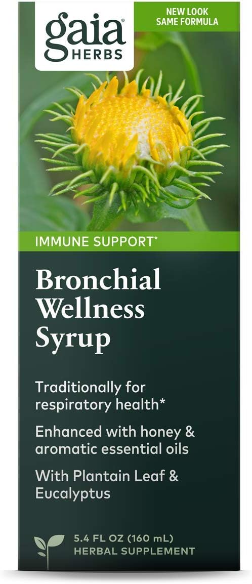 Gaia Herbs Bronchial Wellness Herbal Syrup, Soothing Support for Throat and Respiratory Health with Eucalyptus Essential Oil, 5.4 Ounce: Health & Personal Care
