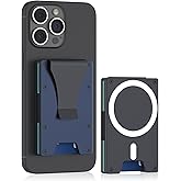 Hsypti for Magsafe Wallet, Slim Wallet for Men with Money Clip, Metal Card Holder with RFID Blocking, Minimalist Magnetic Phone Wallets Compatible with iPhone 17/16/15/14/13/12 Series