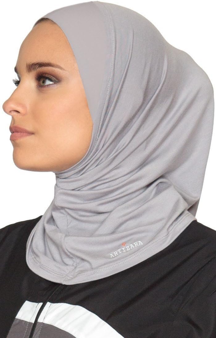 One Piece Stretch Sports Hijab - Black