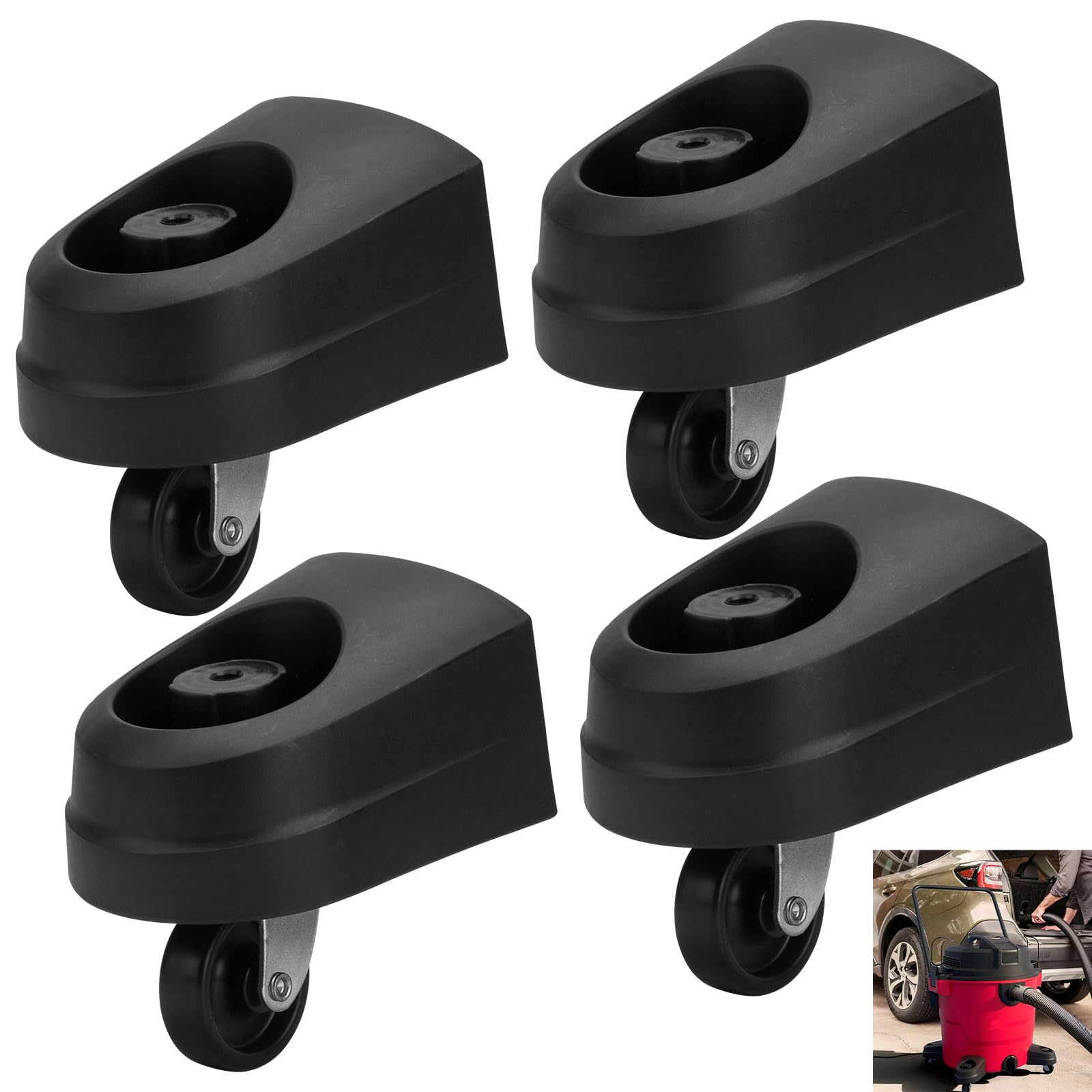 Photo 1 of 4 Pack Caster and Foot for CMXEVCVVJC809 Shop Vac - 551058106 Compatible with Craftsman Shop vac Caster and Foot Parts, for Smooth Mobility
