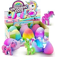 Dan&Darci Unicorn Hatching Surprise Eggs for Kids - 6 Pack - Grows 600% - Unicorn Toys for Girls Age 3-8 - Birthday Gift Idea