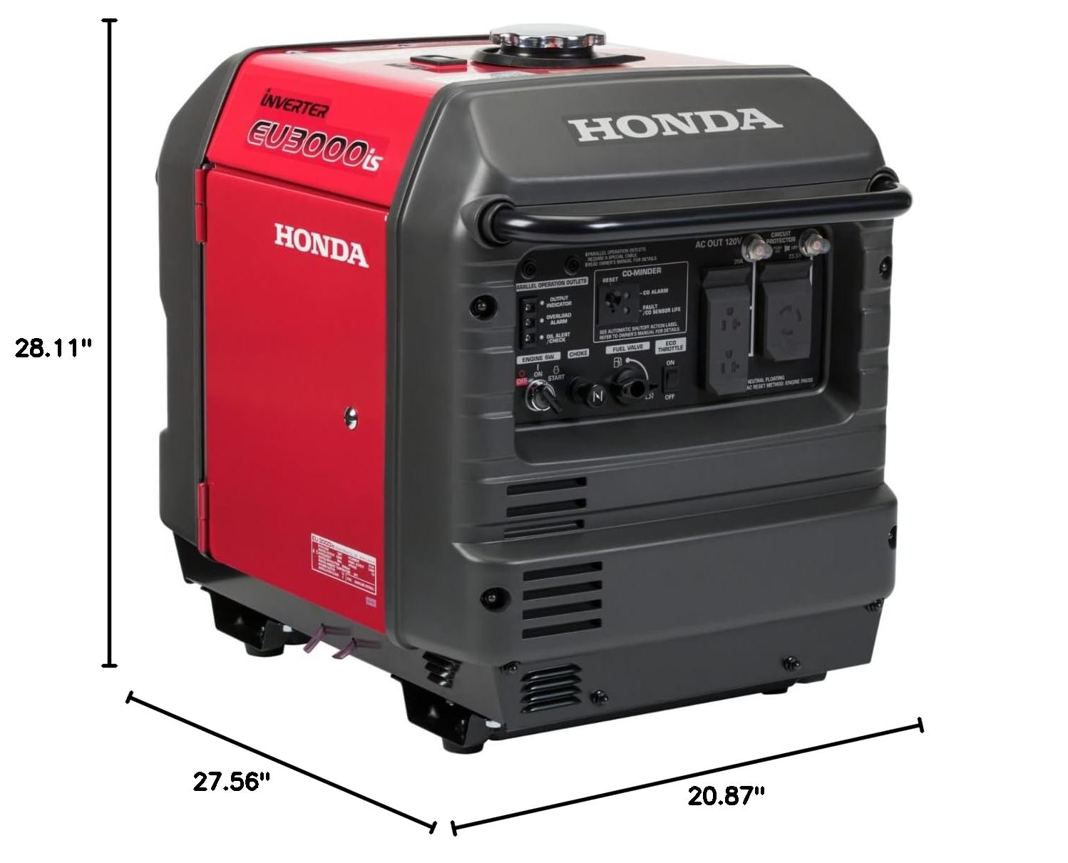 Honda EU3000IS1AN 3000-Watt 120-Volt Inverter Generator with CO-MINDER - 49-State 664270