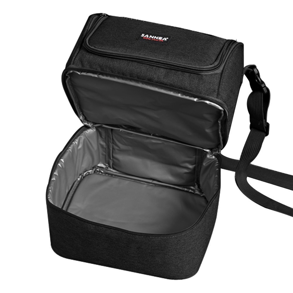 True Holiday Large Picnic Insulated Lunch Bag Box Waterproof Lunch Cooler Bag for Men Women Black
