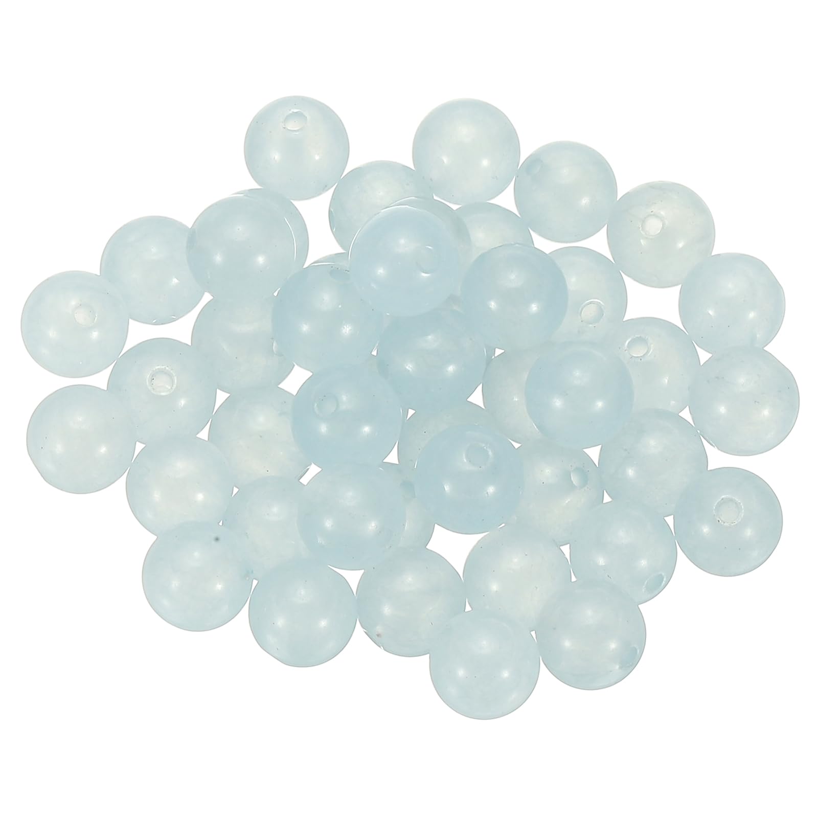 PATIKIL 45 Pcs 8mm Grey Blue Aventurine Beads, Round Natural Crystal Gemstone Beads Smooth Stone Beads Jade Loose Beads for Bracelet Necklace Jewelry Making DIY