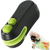 Mini Bag Sealer, Upgraded 2 in 1 Heat Sealer&Cutter, Rechargeable USB C Bag Sealer Heat Seal Machine with Magnet, Portable Resealer Machine Sealer for Plastic Bags/Snack Bag/Food Storage (Black)